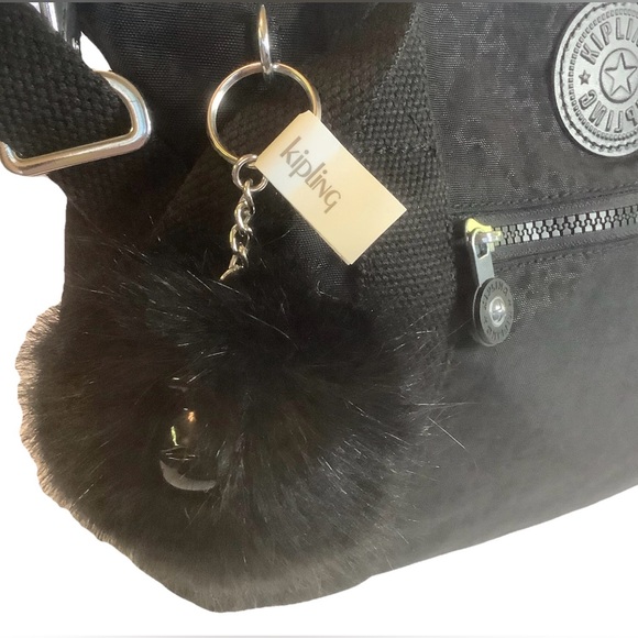 Kipling Black JAYLA Small Shimmering Spot Bag nwt - Picture 7 of 16